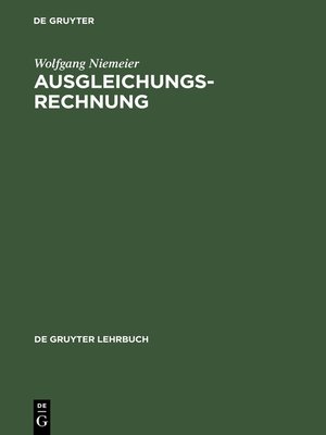 cover image of Ausgleichungsrechnung